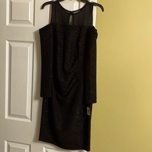 Gorgeous all over crinkle glitter evening dress